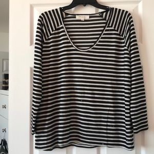 Two by Vince camuto black and white stripe sweater